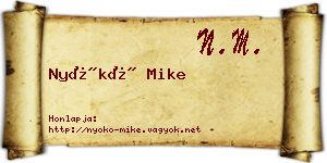 Nyókó Mike névjegykártya